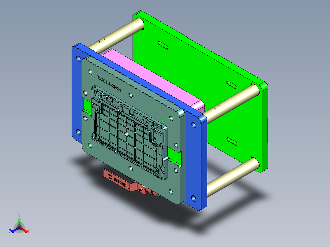 TX201-A-笔记本CNC工装夹具三维模型CNC1