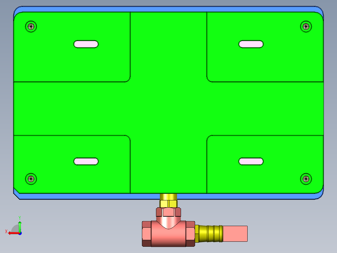 TX201-A-笔记本CNC工装夹具三维模型CNC1后视图
