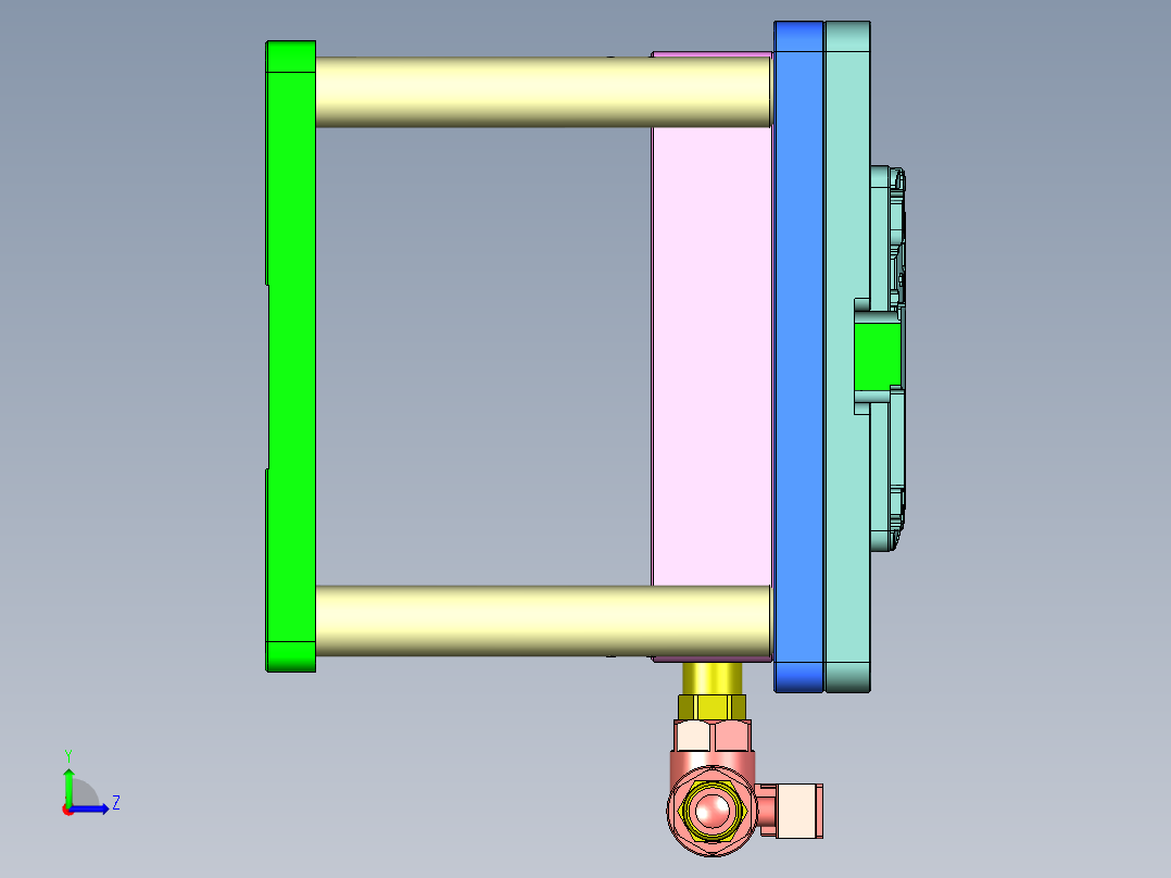TX201-A-笔记本CNC工装夹具三维模型CNC1左视图