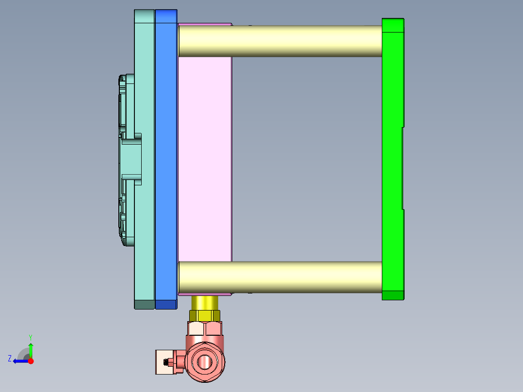 TX201-A-笔记本CNC工装夹具三维模型CNC1右视图