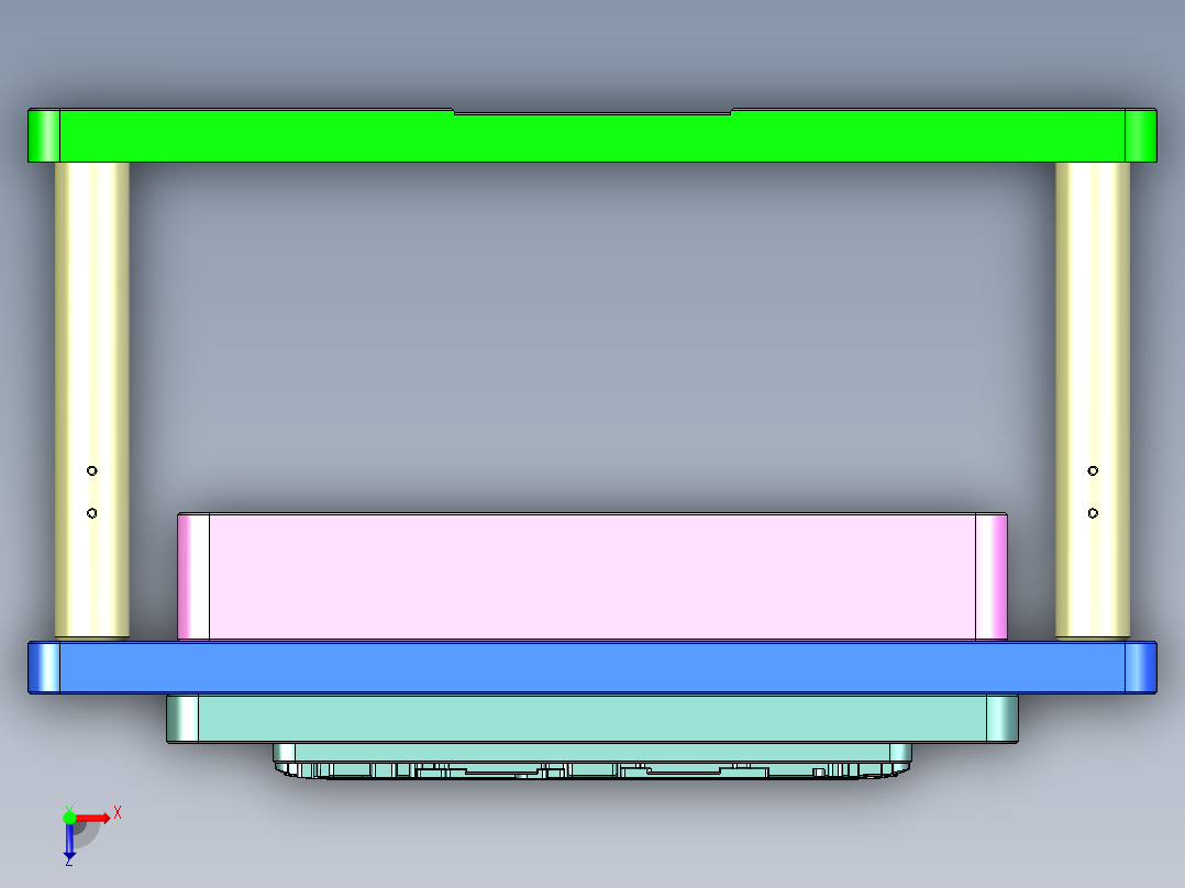 TX201-A-笔记本CNC工装夹具三维模型CNC1俯视图