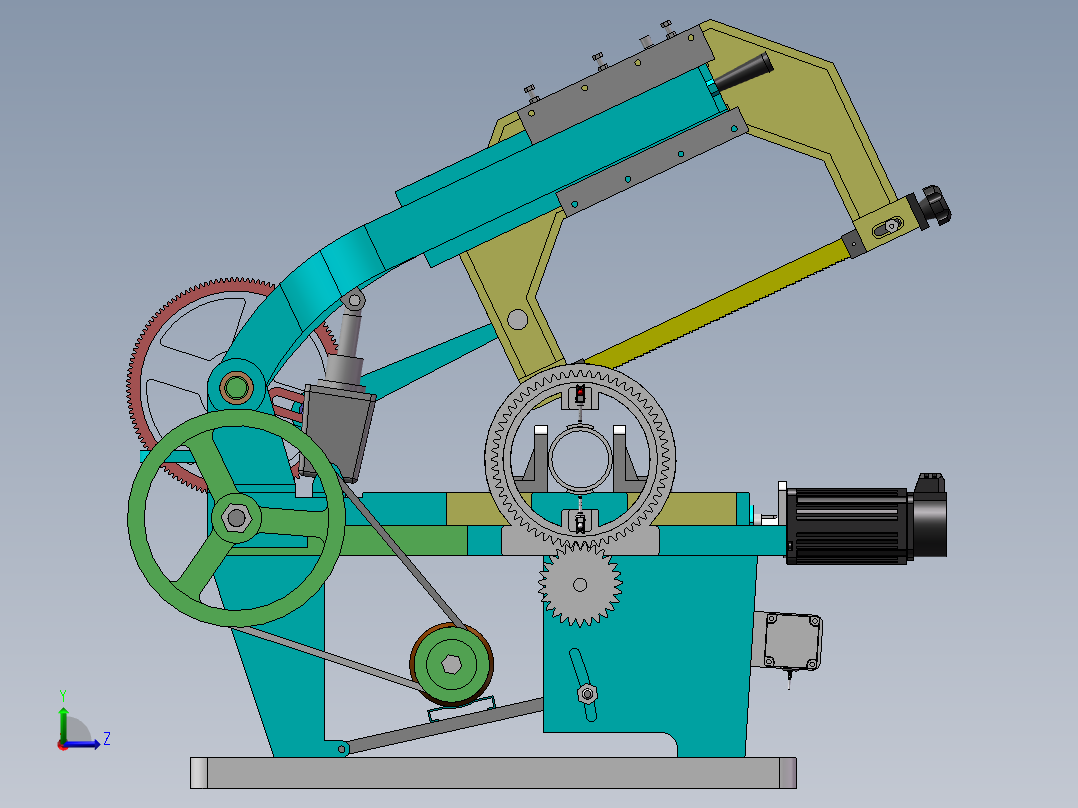 钢材切割成型机sw23可编辑左视图