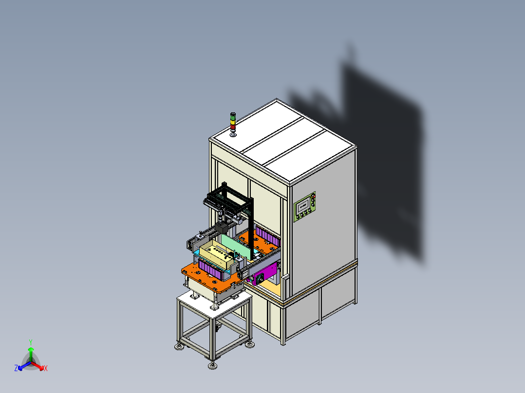 电池焊接设备step正等轴测图