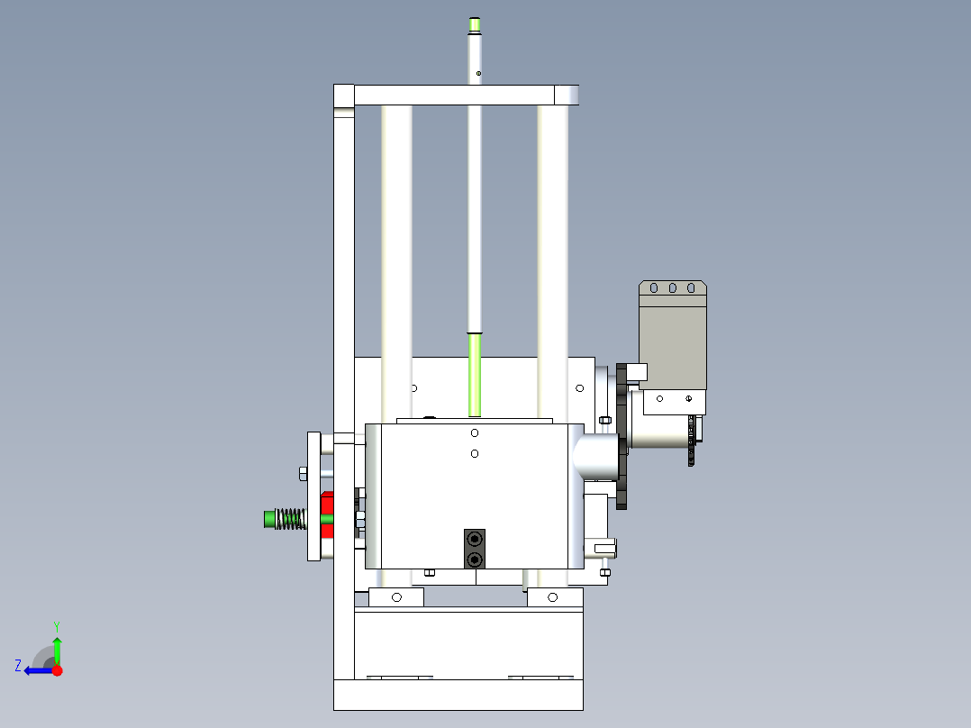 小型非标锯切机设计右视图