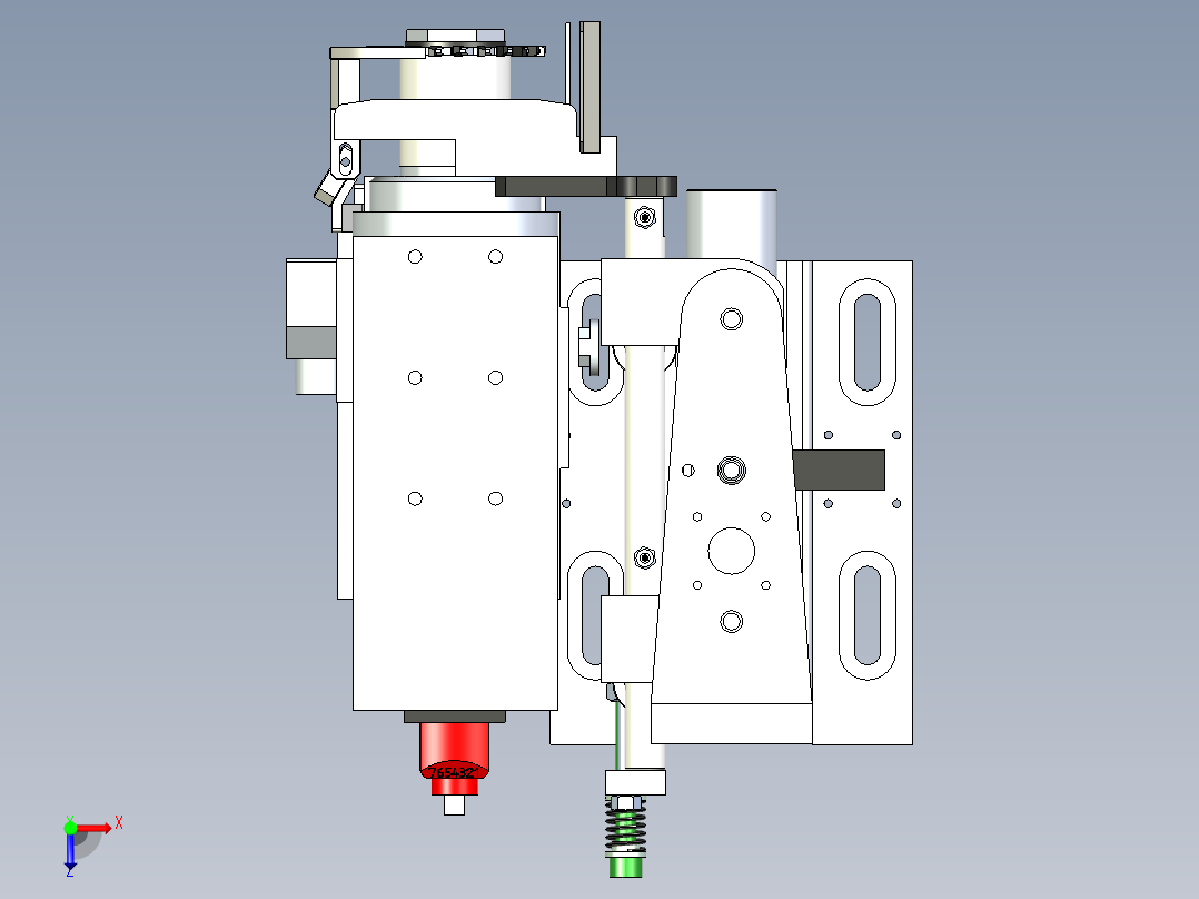 小型非标锯切机设计俯视图