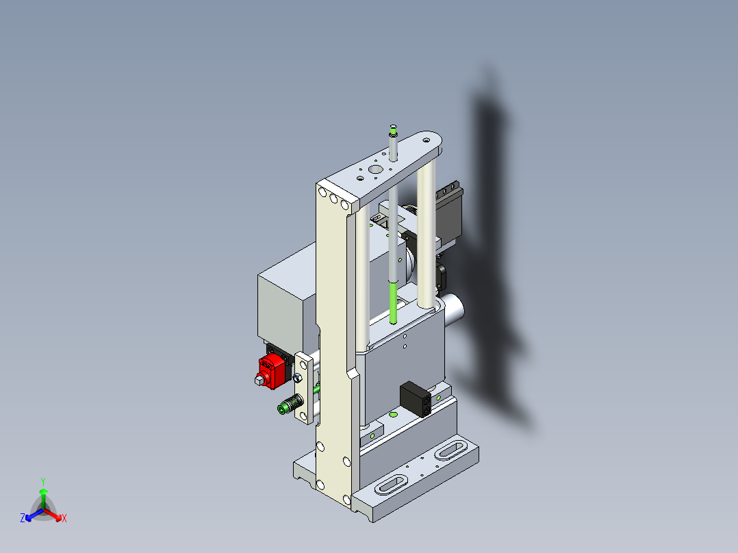 小型非标锯切机设计正等轴测图
