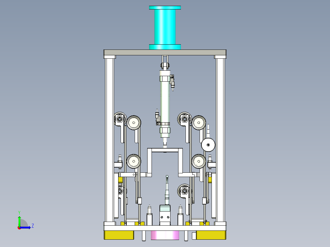 视觉识别吸盘抓手左视图