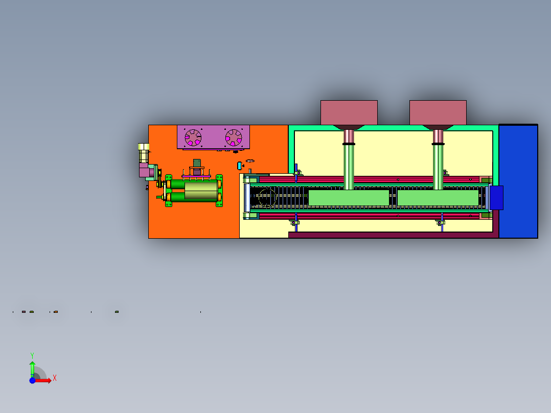 机电一体化活塞缸套探伤设备前视图