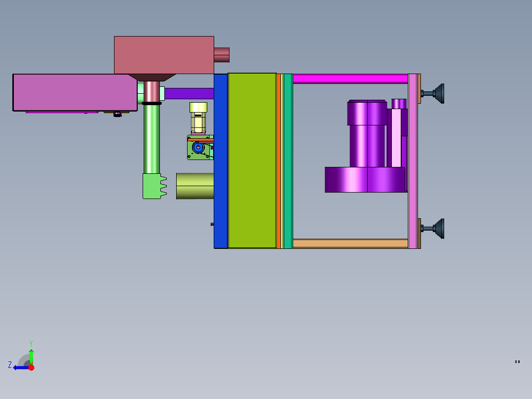 机电一体化活塞缸套探伤设备右视图
