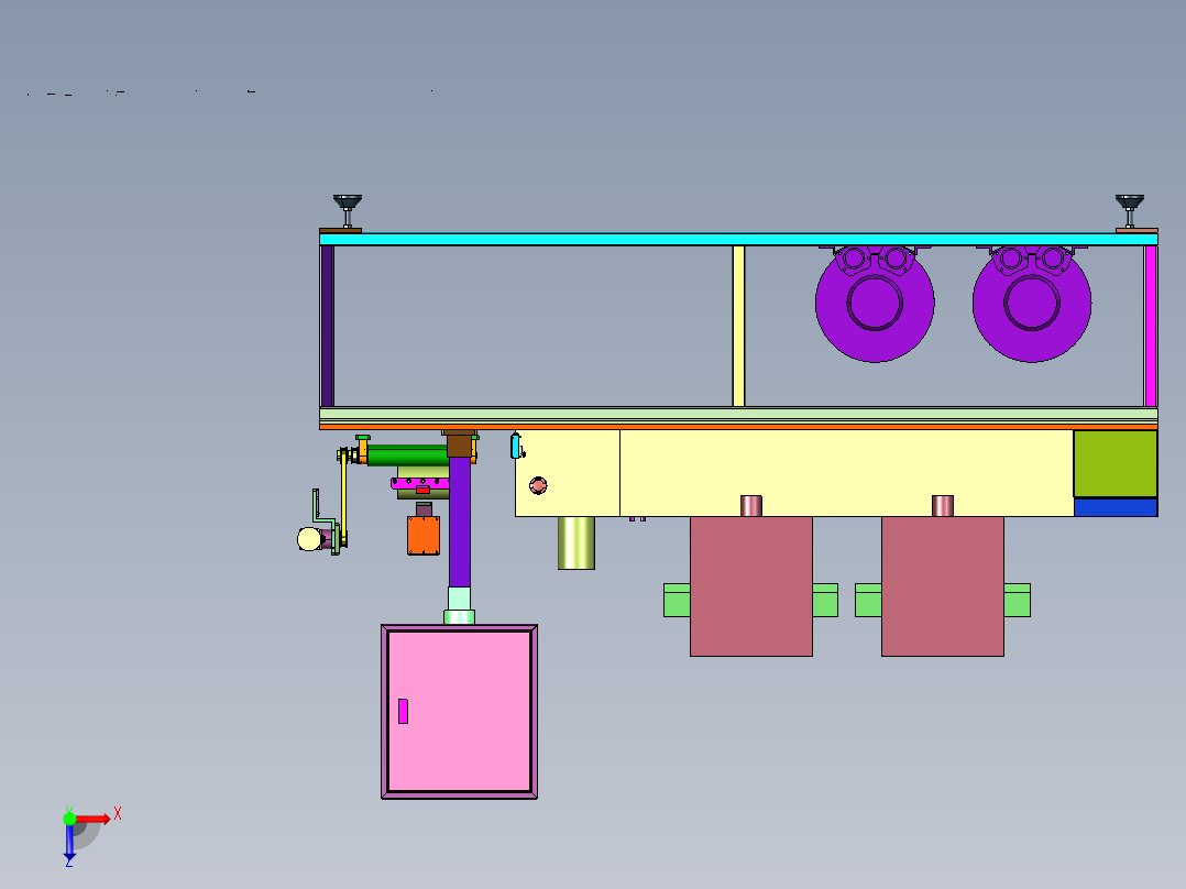 机电一体化活塞缸套探伤设备俯视图