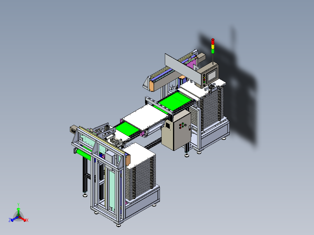托盘上下料设备3D模型