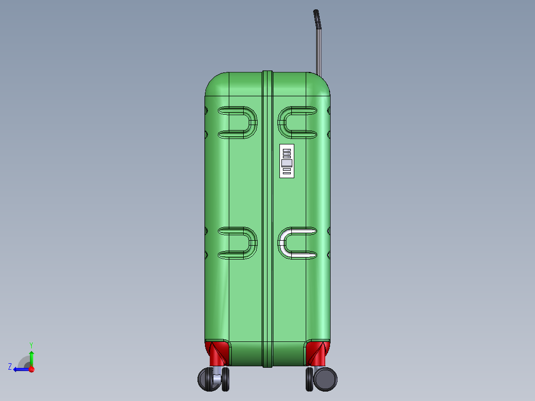 旅行箱拉杆箱右视图