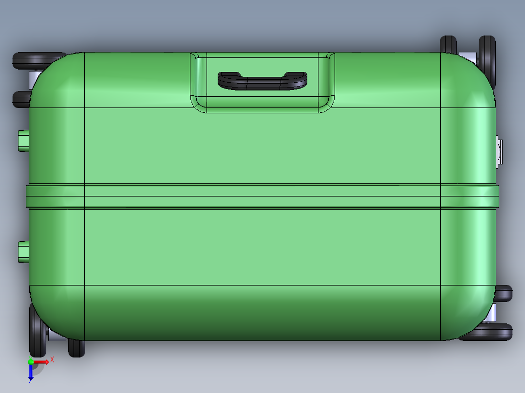 旅行箱拉杆箱俯视图