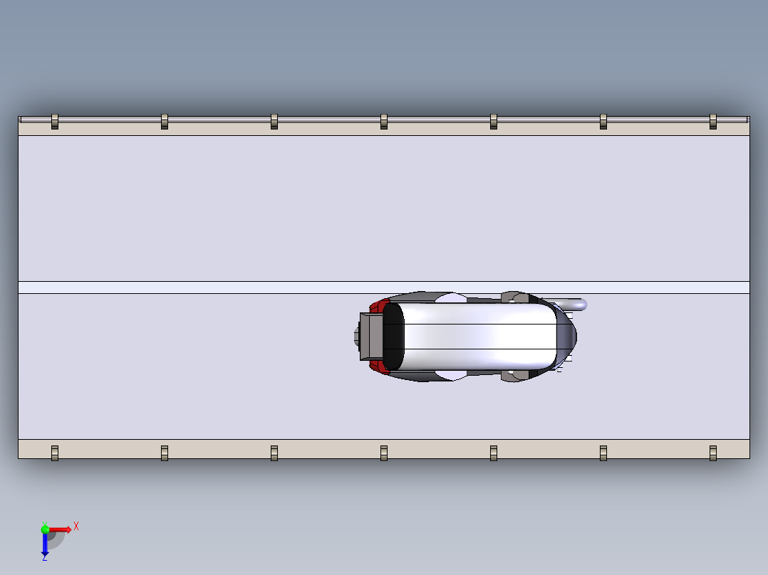 混合动力三轮摩托俯视图