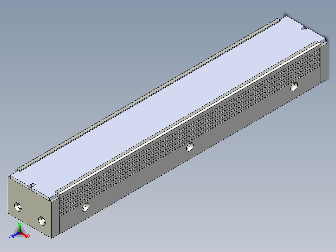 条形光源制作正等轴测图
