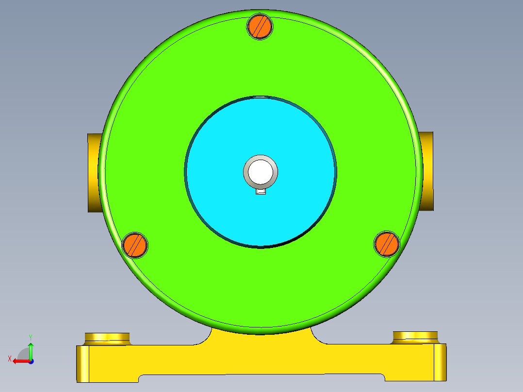 叶片转子油泵后视图