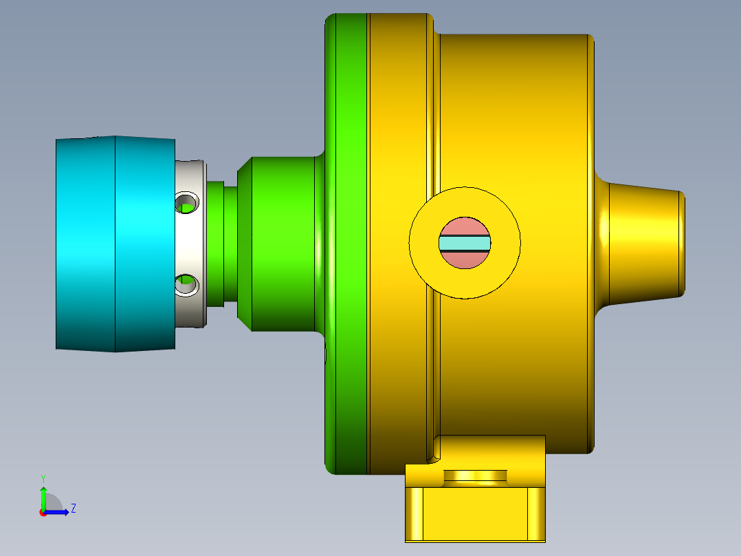 叶片转子油泵左视图