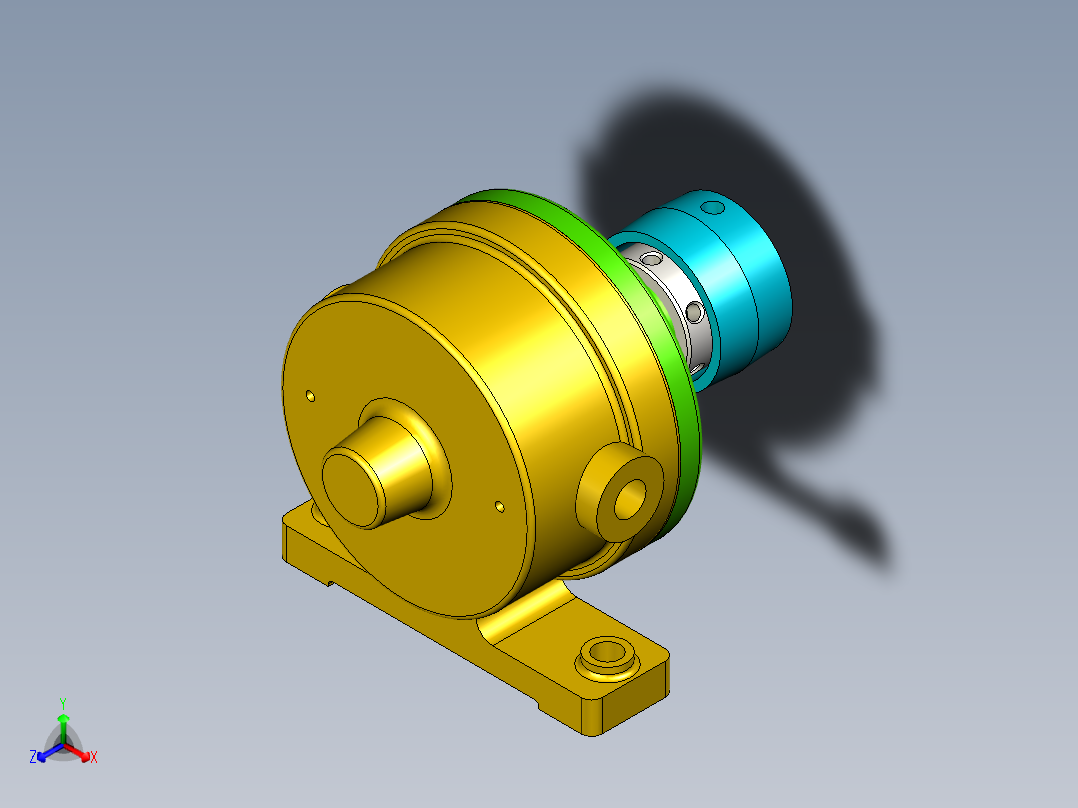 叶片转子油泵正等轴测图