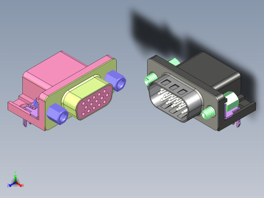 VGA-DB15型公母接口连接器