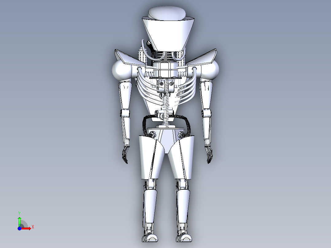 外星机器人（带骨架设计）前视图