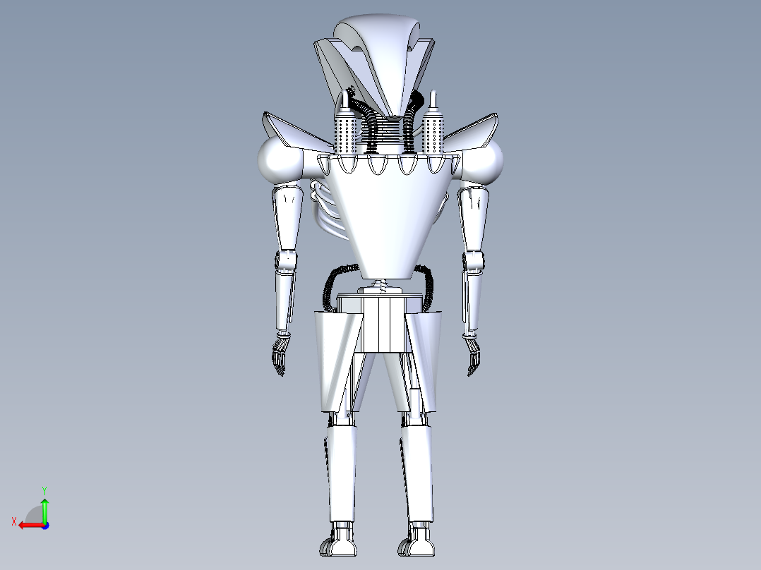 外星机器人（带骨架设计）后视图