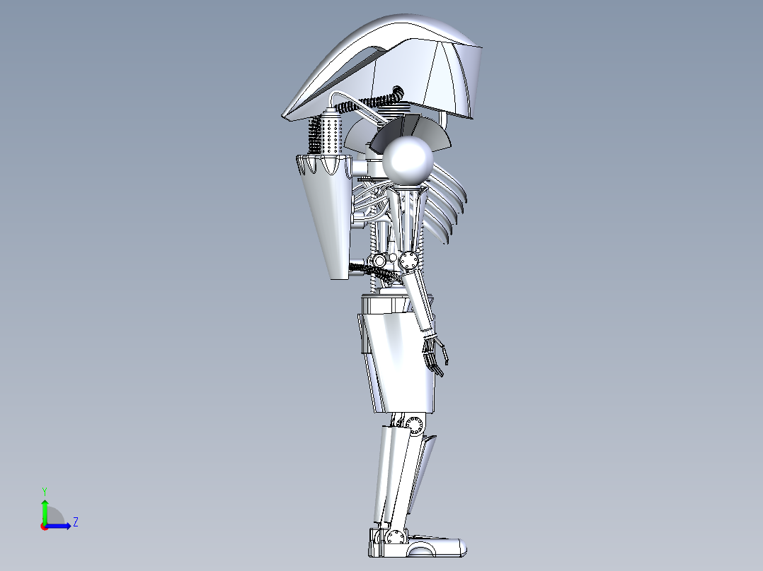 外星机器人（带骨架设计）左视图