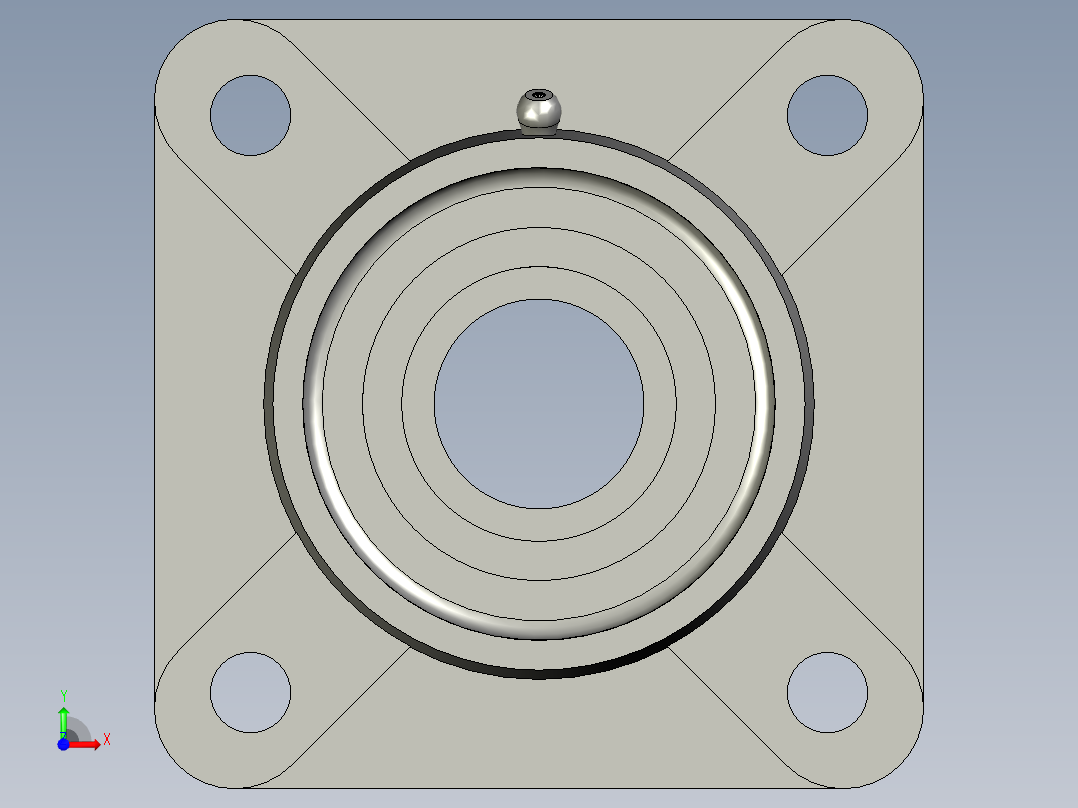 GBT7810-2017带方形座轴承UCFUUCFU206前视图