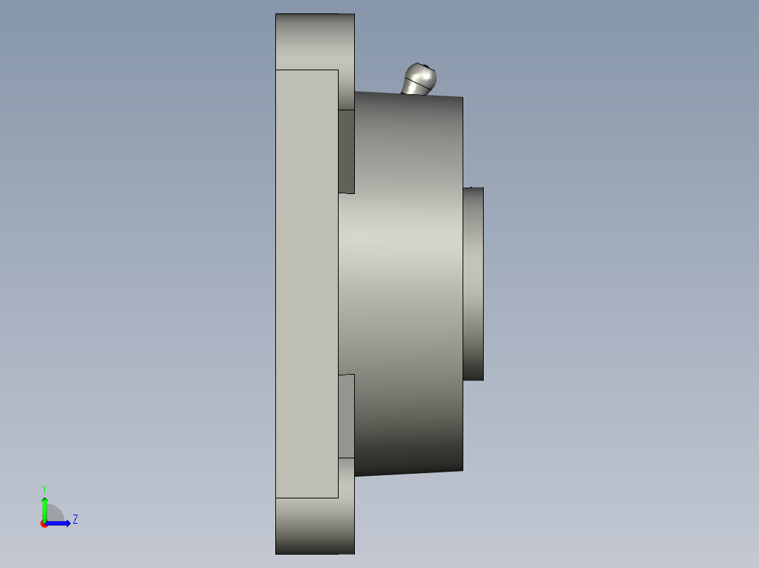 GBT7810-2017带方形座轴承UCFUUCFU206左视图