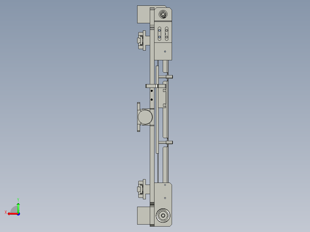 P板運送軌道后视图