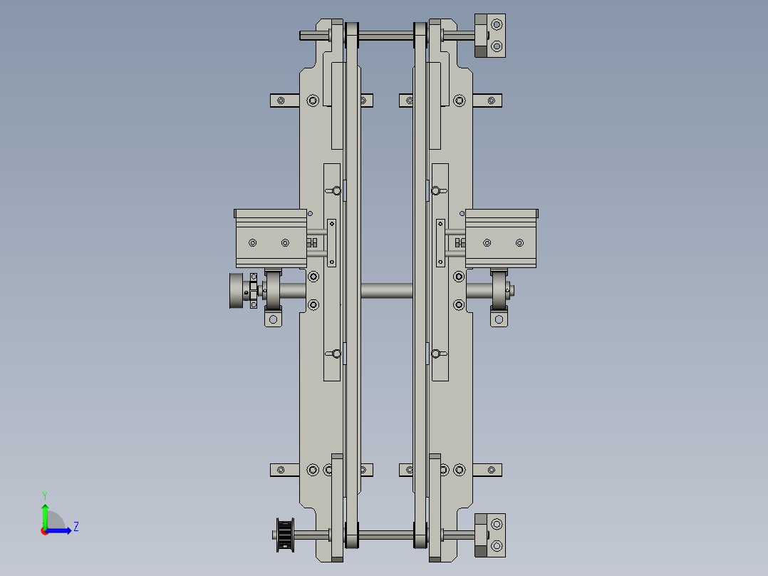 P板運送軌道左视图
