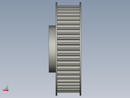 线材端子加工设备设计-8M-50齿同步带轮后视缩略图