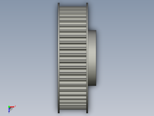 线材端子加工设备设计-8M-50齿同步带轮俯视缩略图