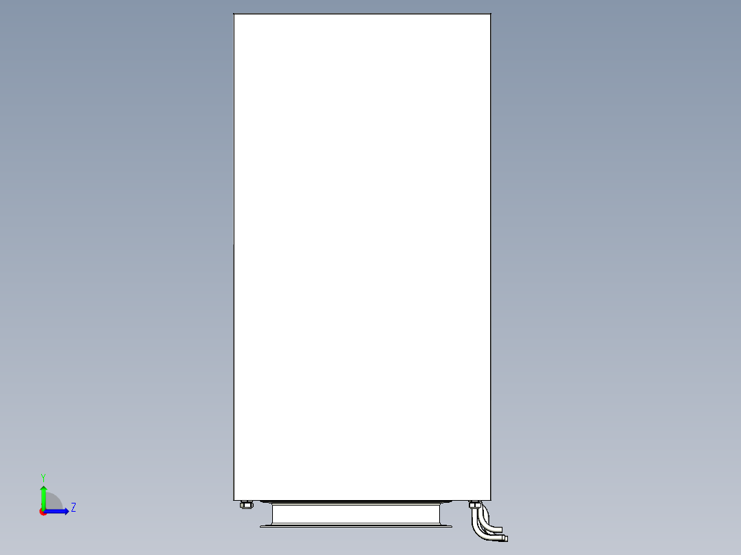 大功率充电机组系统阵列左视图
