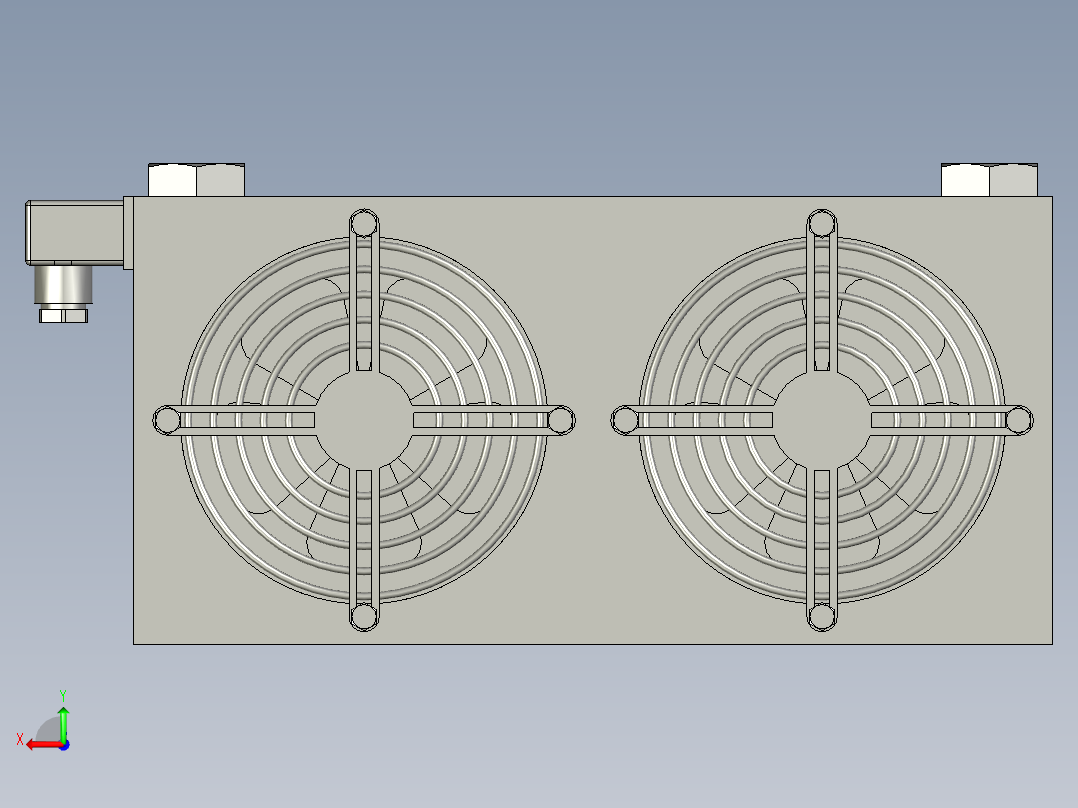 风冷式油冷却器AH0608LT后视图