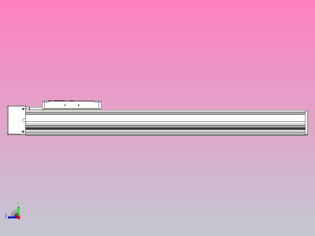滚珠丝杠直线轴带导轨全封闭TPA-HCR-105D-1610C-L400-ML-Y-P40-N3右视图