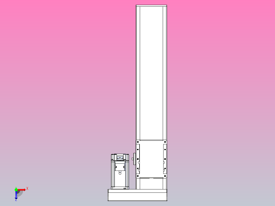 滚珠丝杠直线轴带导轨全封闭TPA-HCR-105D-1610C-L400-ML-Y-P40-N3俯视图