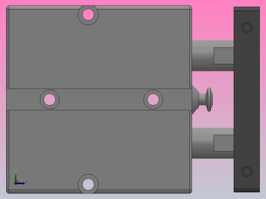 TN系列双轴气缸TN-25X10-S左视缩略图