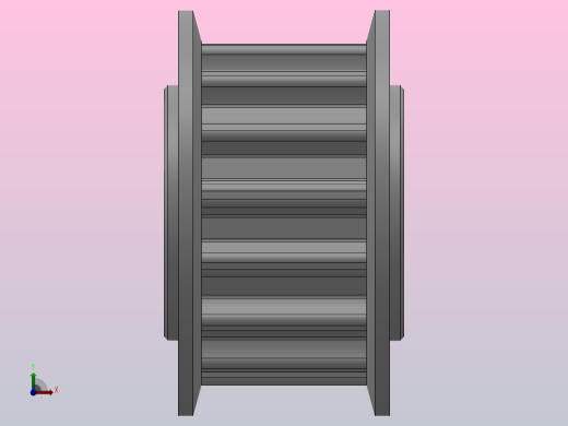 标准型半圆弧形齿同步带轮S5M型_SS5MHC-15-10-dc6-A前视缩略图
