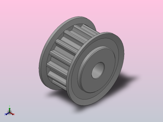标准型半圆弧形齿同步带轮S5M型_SS5MHC-15-10-dc6-A正等轴测缩略图