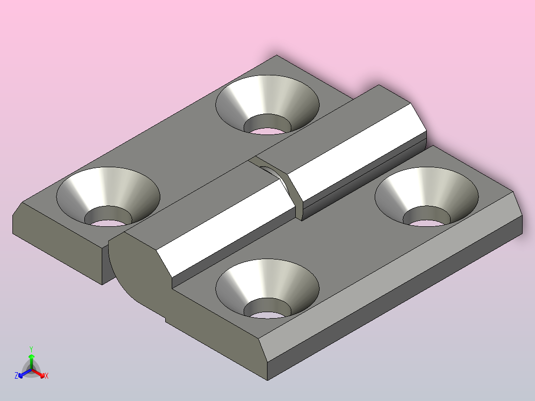40-40脱卸式铰链主视图