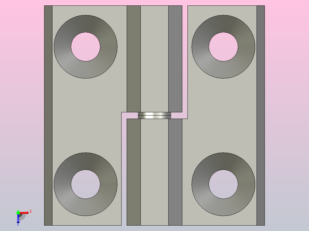 40-40脱卸式铰链俯视图