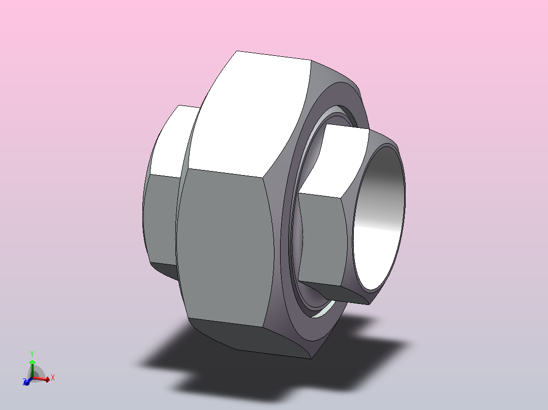 螺纹活接头[65]主视图