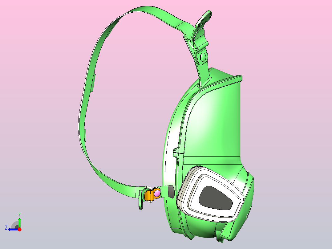 3M 6000 serie面罩MASK模型3D模型右视图
