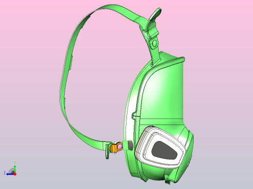 3M 6000 serie面罩MASK模型3D模型右视缩略图