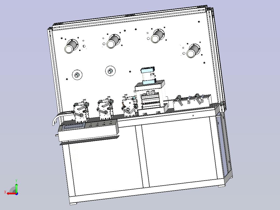 覆膜冲孔一体机设备图纸后视图