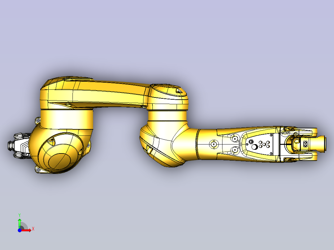 史陶比尔6-Axis Robotic Arm三维模型图纸前视图