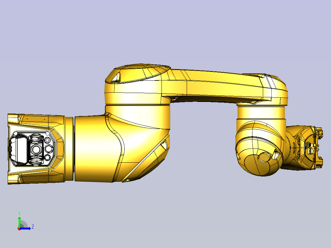 史陶比尔6-Axis Robotic Arm三维模型图纸左视图