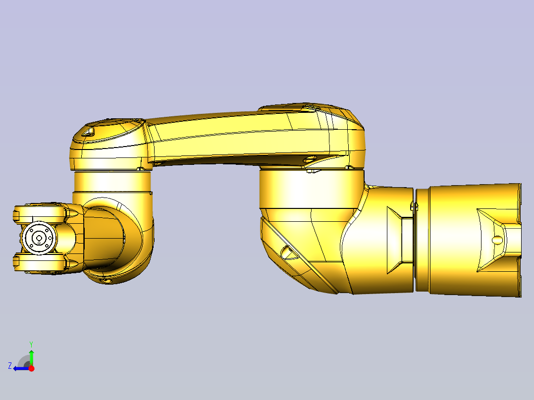 史陶比尔6-Axis Robotic Arm三维模型图纸右视图