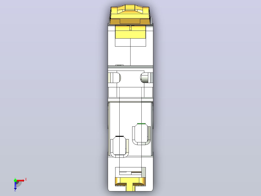 NBHLE-40Y&amp;1P&amp;N剩余电流动作断路器三维模型202307俯视图