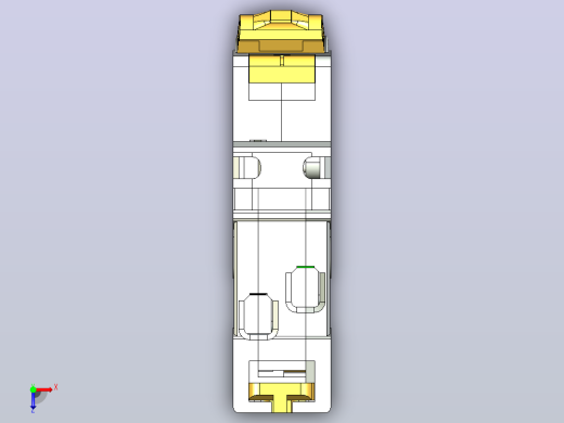 NBHLE-40Y&amp;1P&amp;N剩余电流动作断路器三维模型202307俯视缩略图